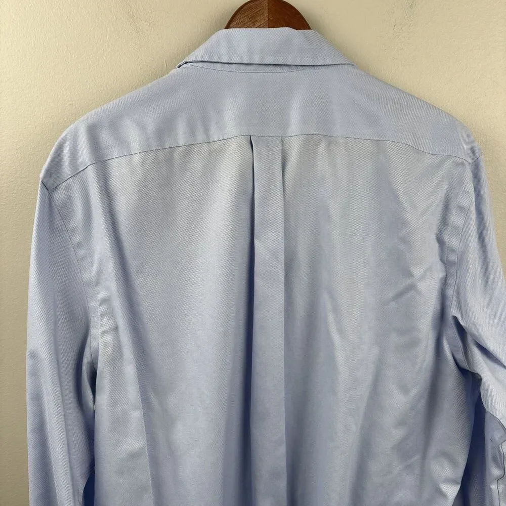 Ralph Lauren Dress shirt Mens 16 1/2 - 34/35 Blue Cotton Regular Stretch LS